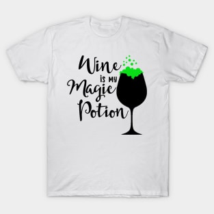 Wine Is My Magic Potion funny Halloween drinking party Shirt T-Shirt